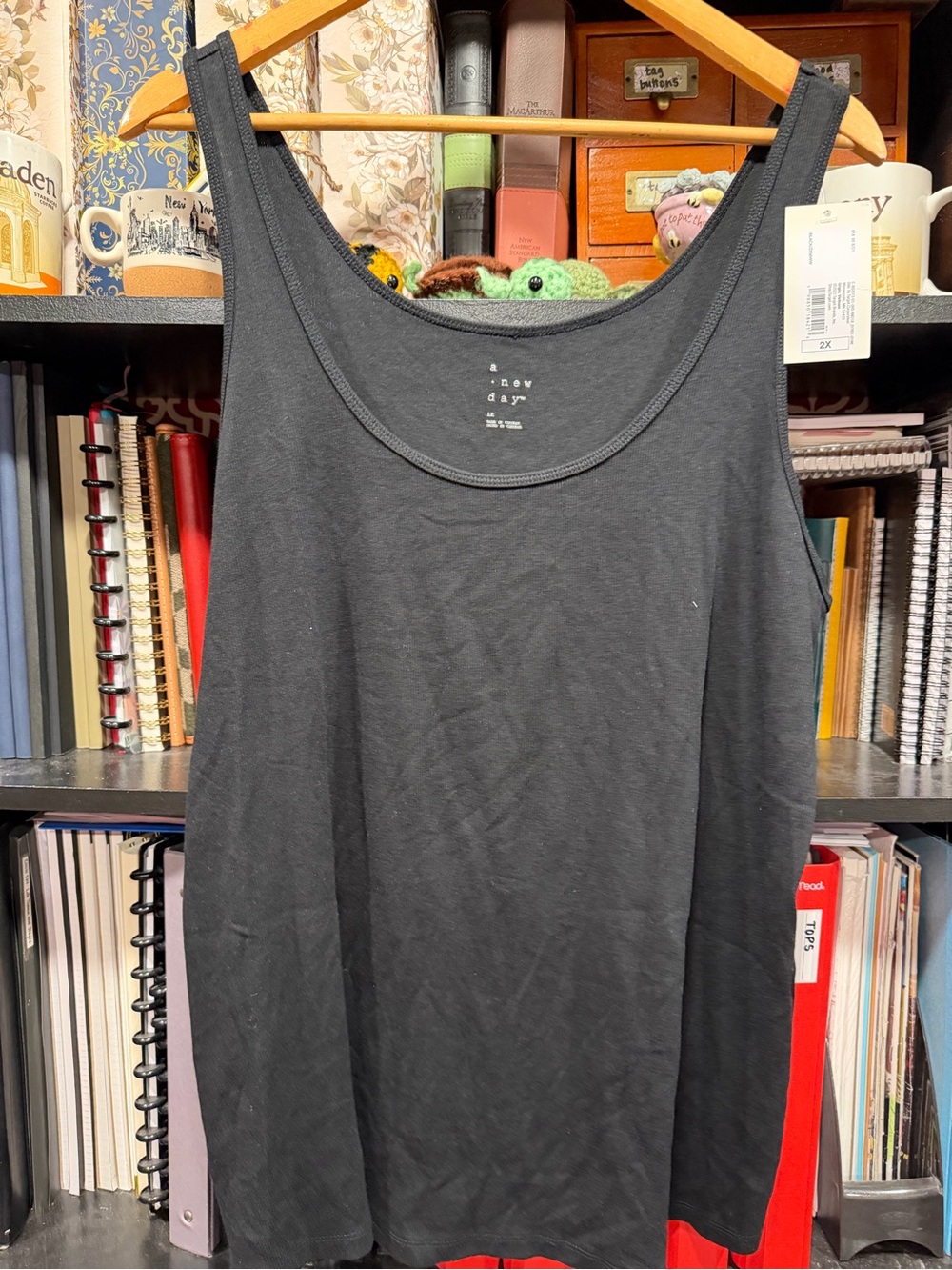 a new day Black Scoop Neck Tank Top